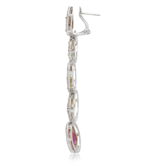 Layered Ruby & Diamond Earrings — view 2