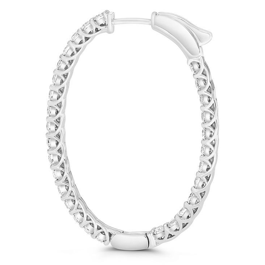 Round Diamond Earring — view 2