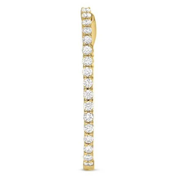 Round Diamond Earring — view 4