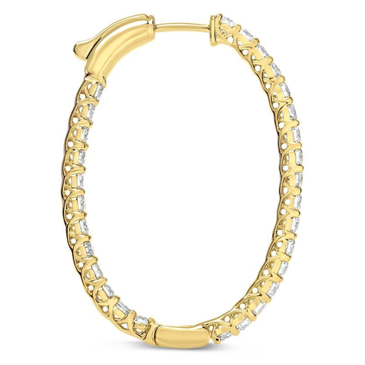 Round Diamond Earring — view 2