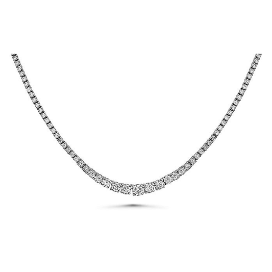Round Diamond Necklace — view 2