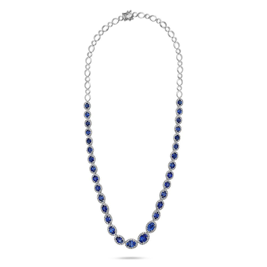 Oval Sapphire Necklace — view 2