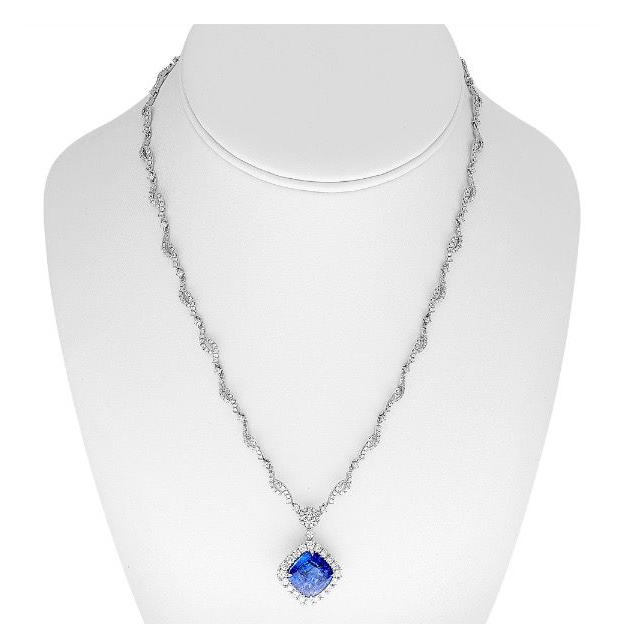 10.10 ct Sapphire Necklace — view 3
