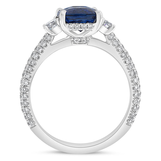 Cushion Sapphire Ring — view 2