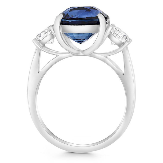 Cushion Sapphire Ring — view 2