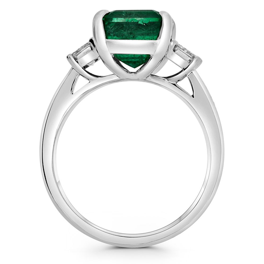 Emerald Cut Emerald Ring — view 2