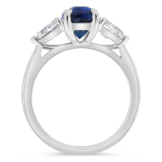 Cushion Sapphire Ring — view 2