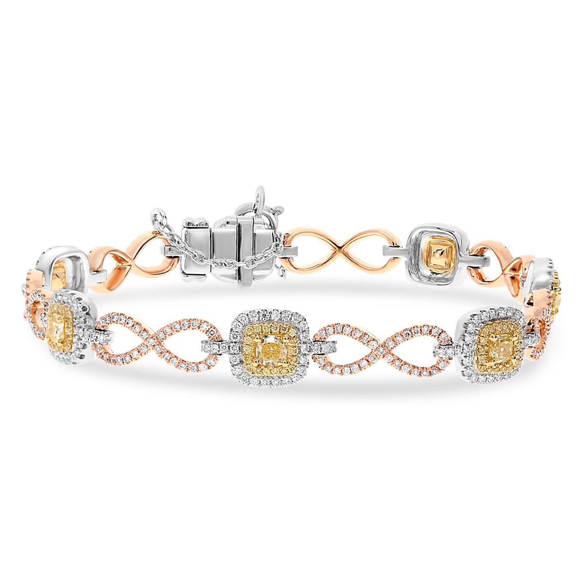 Cushion Fancy Yellow Bracelet — view 2