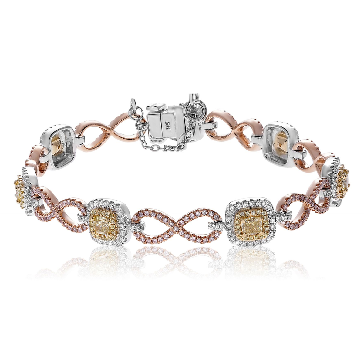 Cushion Fancy Yellow Bracelet — view 2