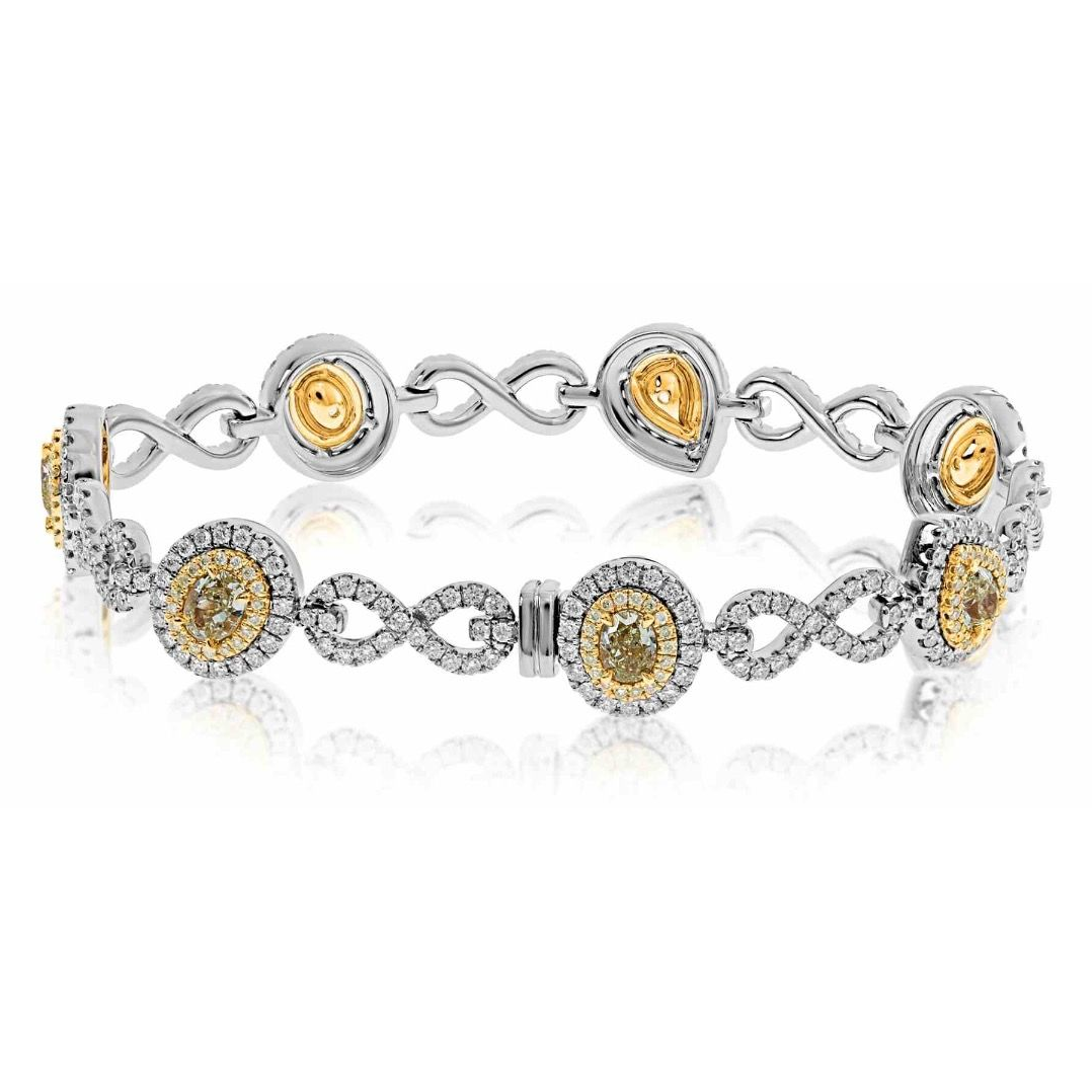 Mixed Shape Fancy Yellow Bracelet — view 2