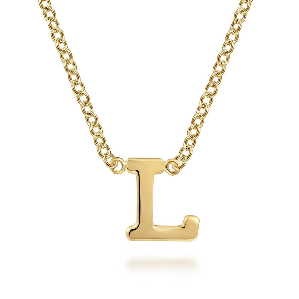 14K Yellow Gold L Initial Necklace — Gabriel & Co. NK6928L-Y4JJJ