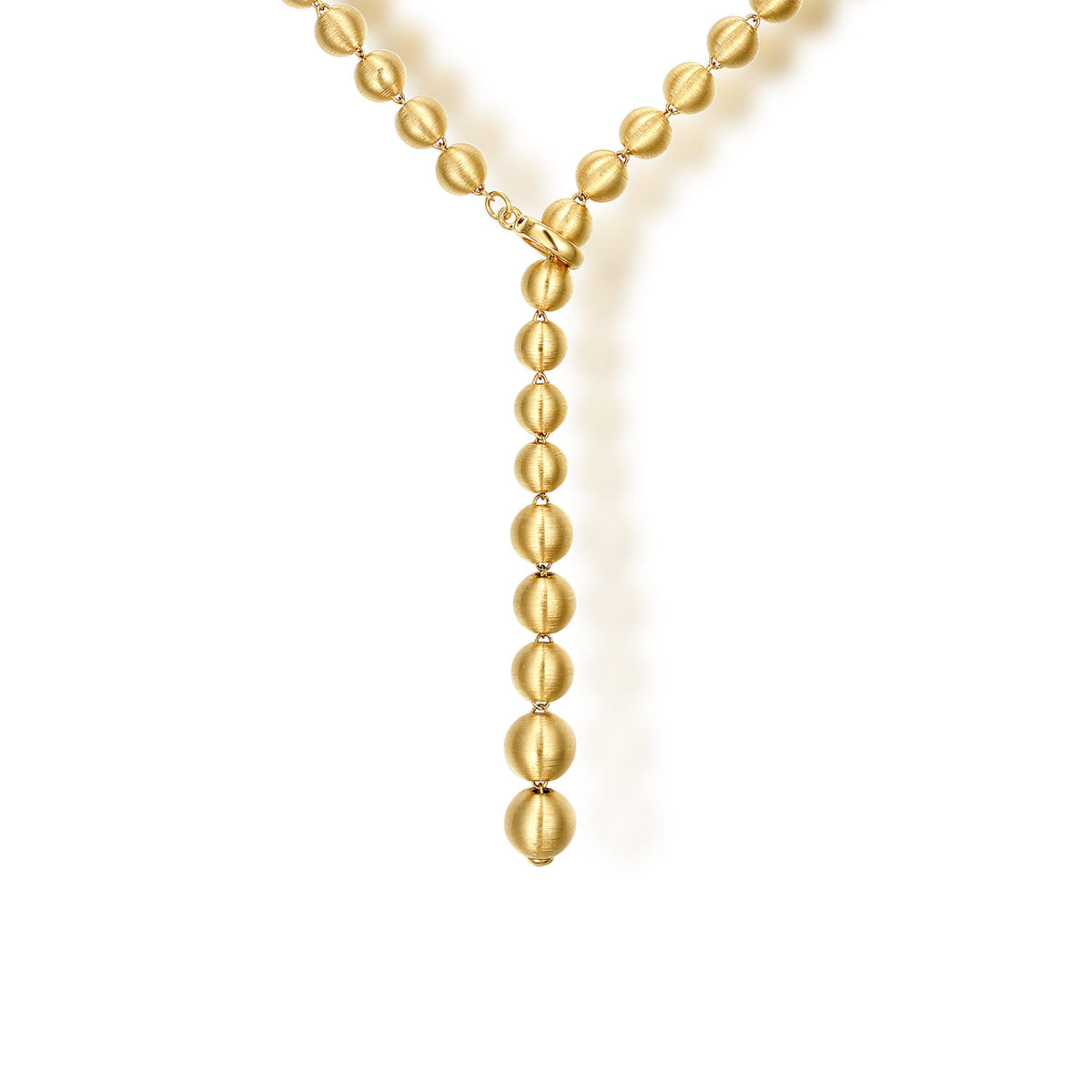 14K Yellow Gold Bujukan Beads Y Necklace — Gabriel & Co. NK7544Y4JJJ