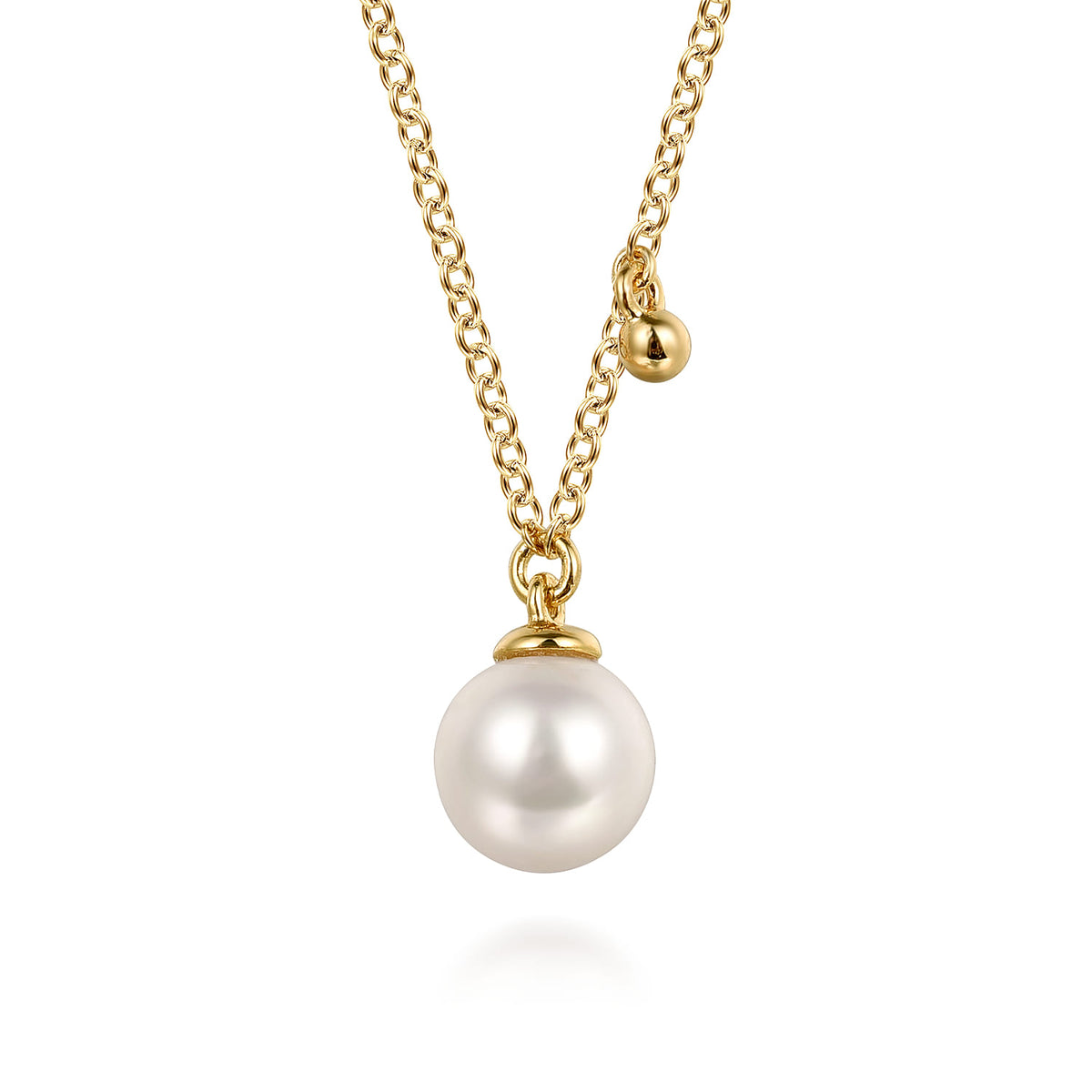 Pendant Necklace Drop 14K Yellow Gold Pearl — Gabriel & Co. NK7669Y4JPL