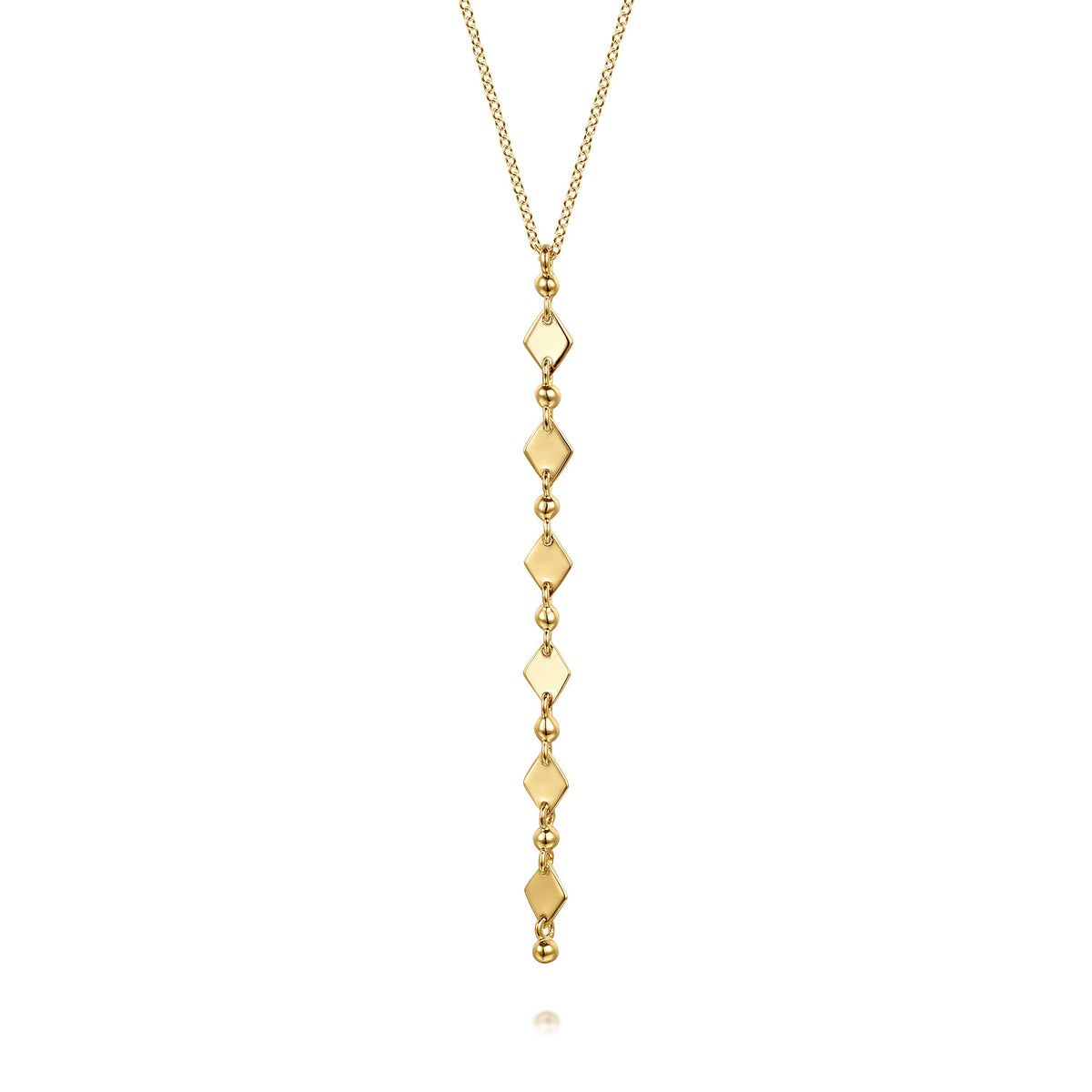 14K Yellow Plain Gold Vertical Bar Necklace — Gabriel & Co. NK7673Y4JJJ