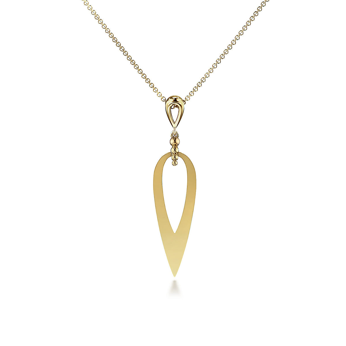 14K Yellow Gold Bujukan Pendant Drop Necklace — Gabriel & Co. NK7702Y4JJJ
