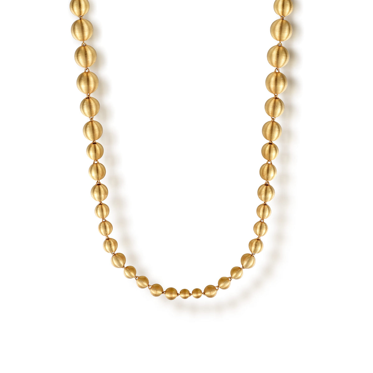 14K Yellow Gold Bujukan Beads Chain Necklace — Gabriel & Co. NK7721-32Y4JJJ