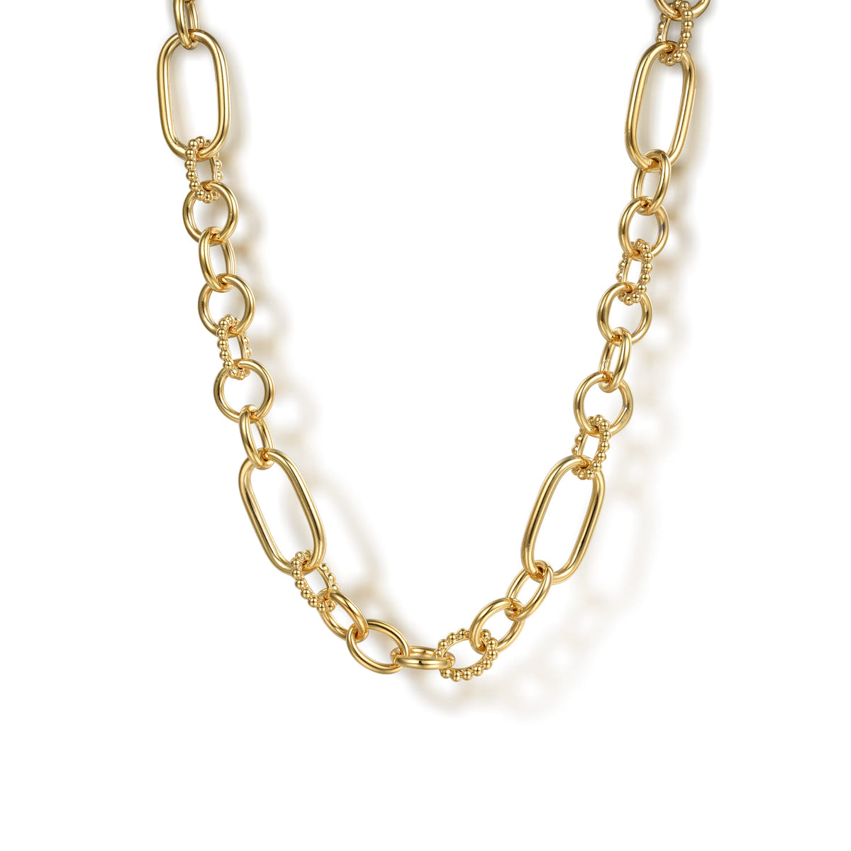 14K Yellow Plain Gold Bujukan Link Chain Necklace — Gabriel & Co. NK7953-50Y4JJJ