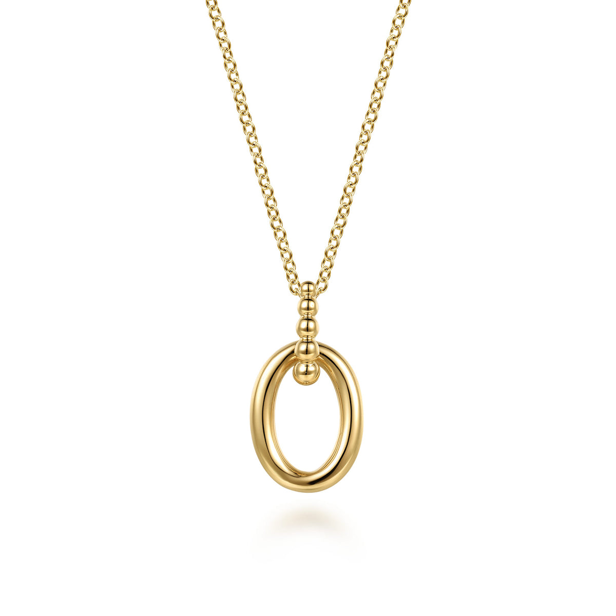 14K Yellow Plain Gold Bujukan Pendant Necklace — Gabriel & Co. NK8189Y4JJJ