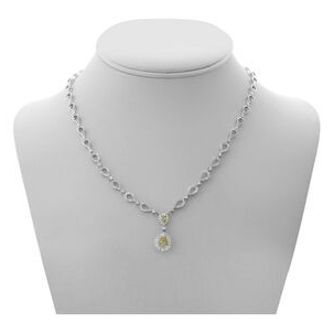 Pear Shape Fancy Yellow Diamond Necklace — view 3