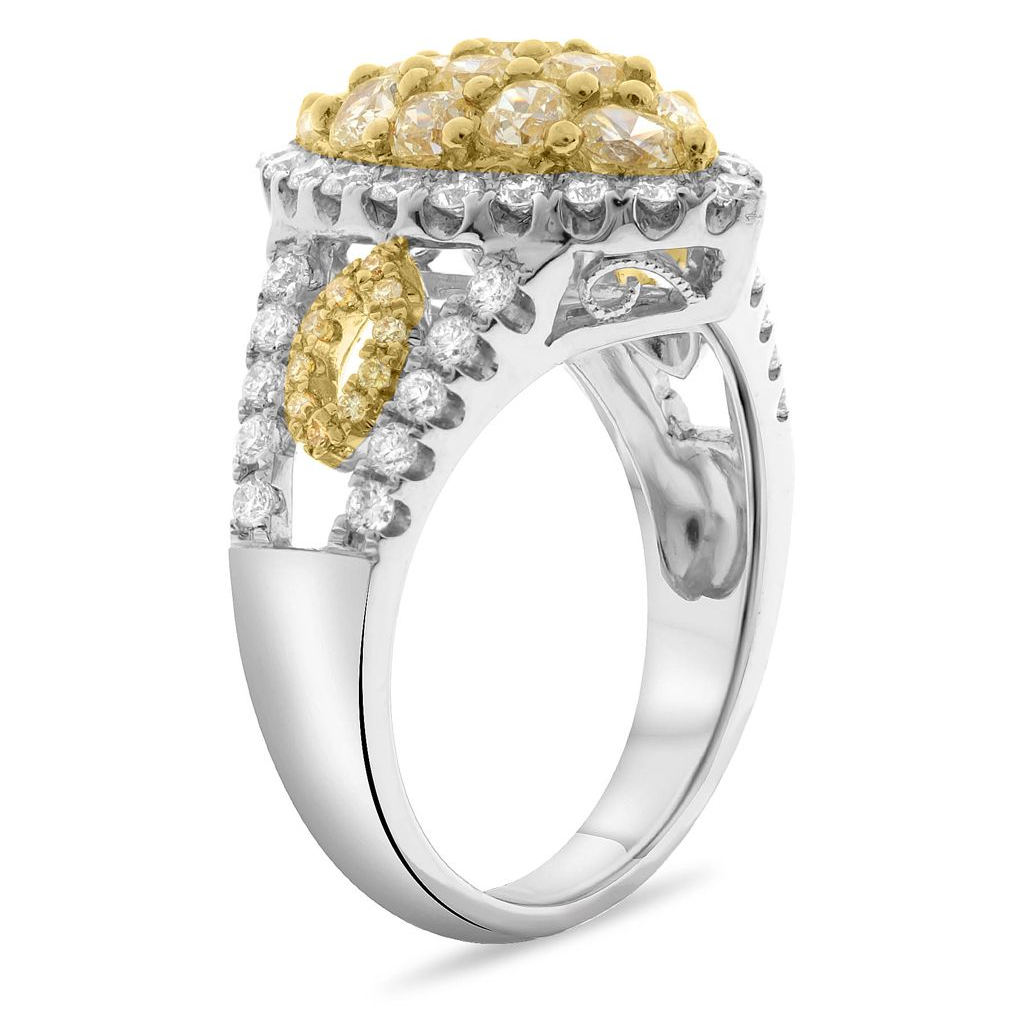 Marquise Fancy Yellow Diamond Ring — view 3
