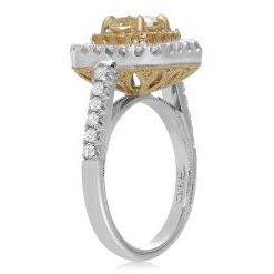Radiant Fancy Yellow Diamond Ring — view 3