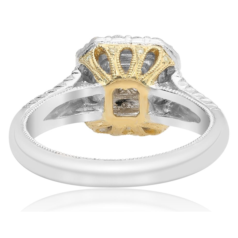 Cushion Fancy Yellow Diamond Ring — view 4