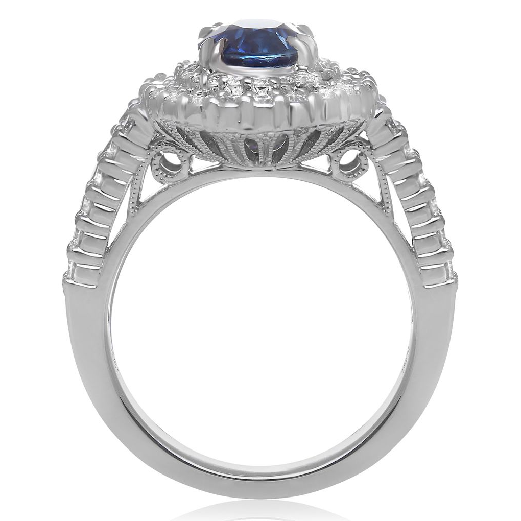 Oval Sapphire Ring — view 3