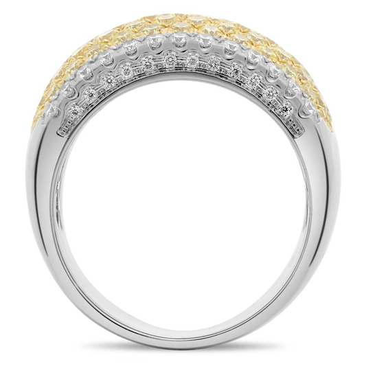 Round Fancy Yellow Diamond Ring — view 2