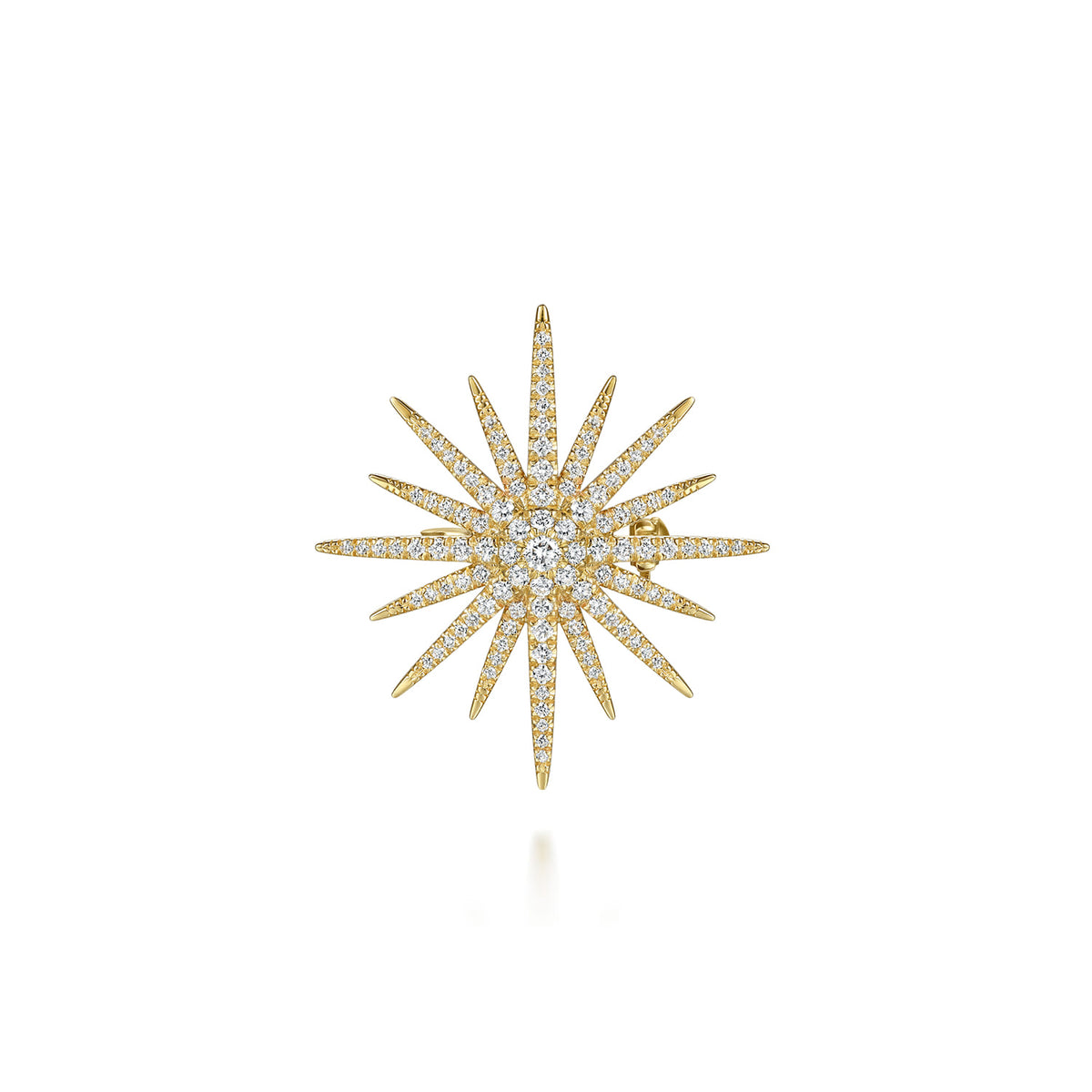 14K Yellow Gold Diamond Starburst Pin — Gabriel & Co. PN7680Y45JJ