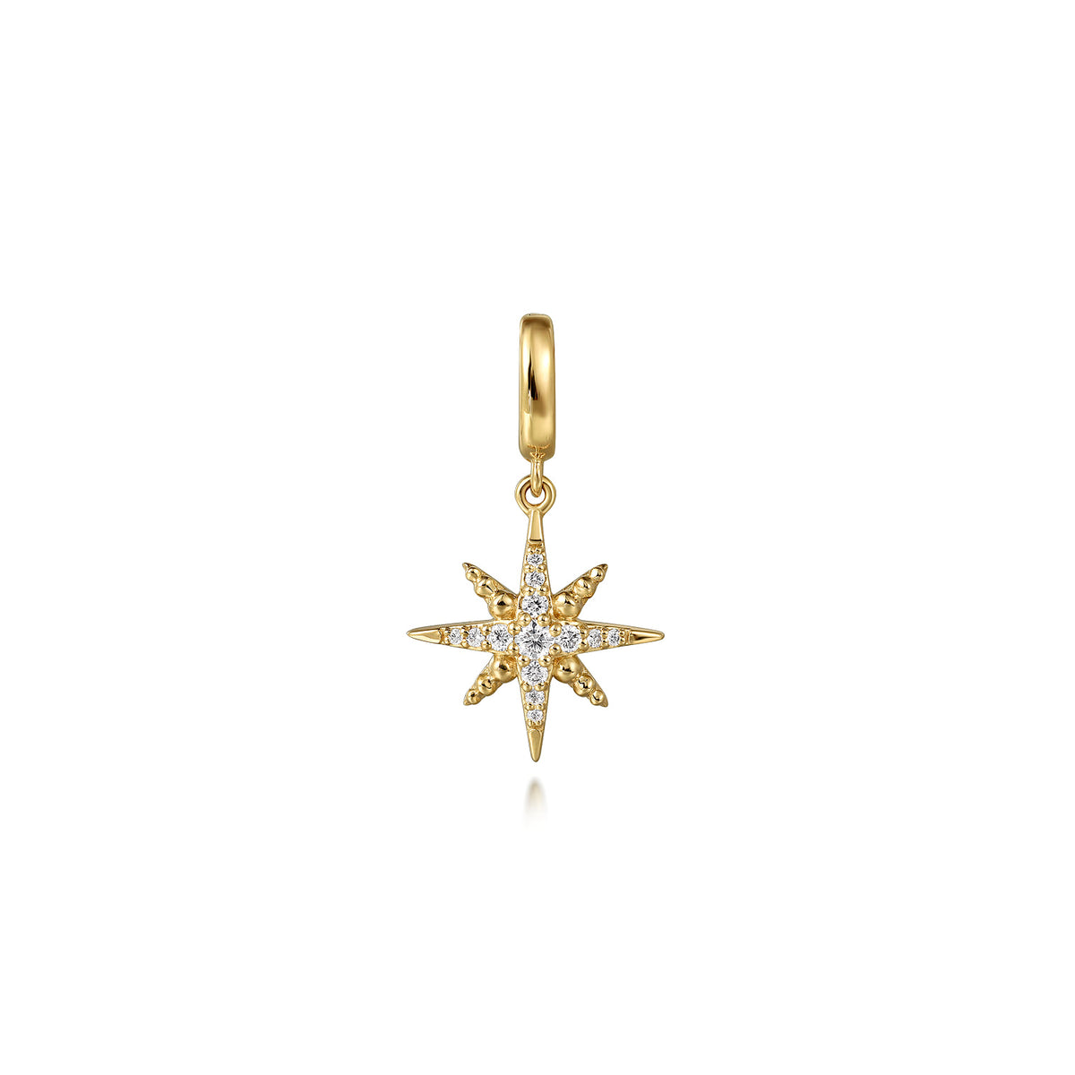 14K Yellow Gold Diamond Star Charm with Detachable Bail — Gabriel & Co. PT7551Y45JJ