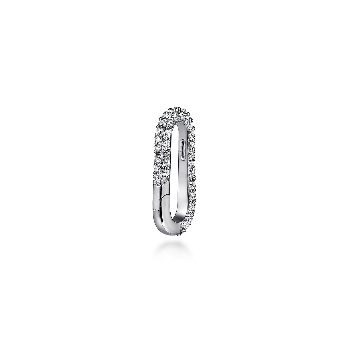 14K White Gold Diamond Paperclip Lock — Gabriel & Co. PT7582W45JJ