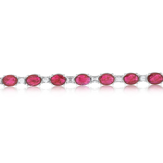 Oval Ruby Bracelet — view 2