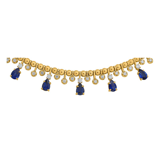 Pear Shape Sapphire Bangle — view 2