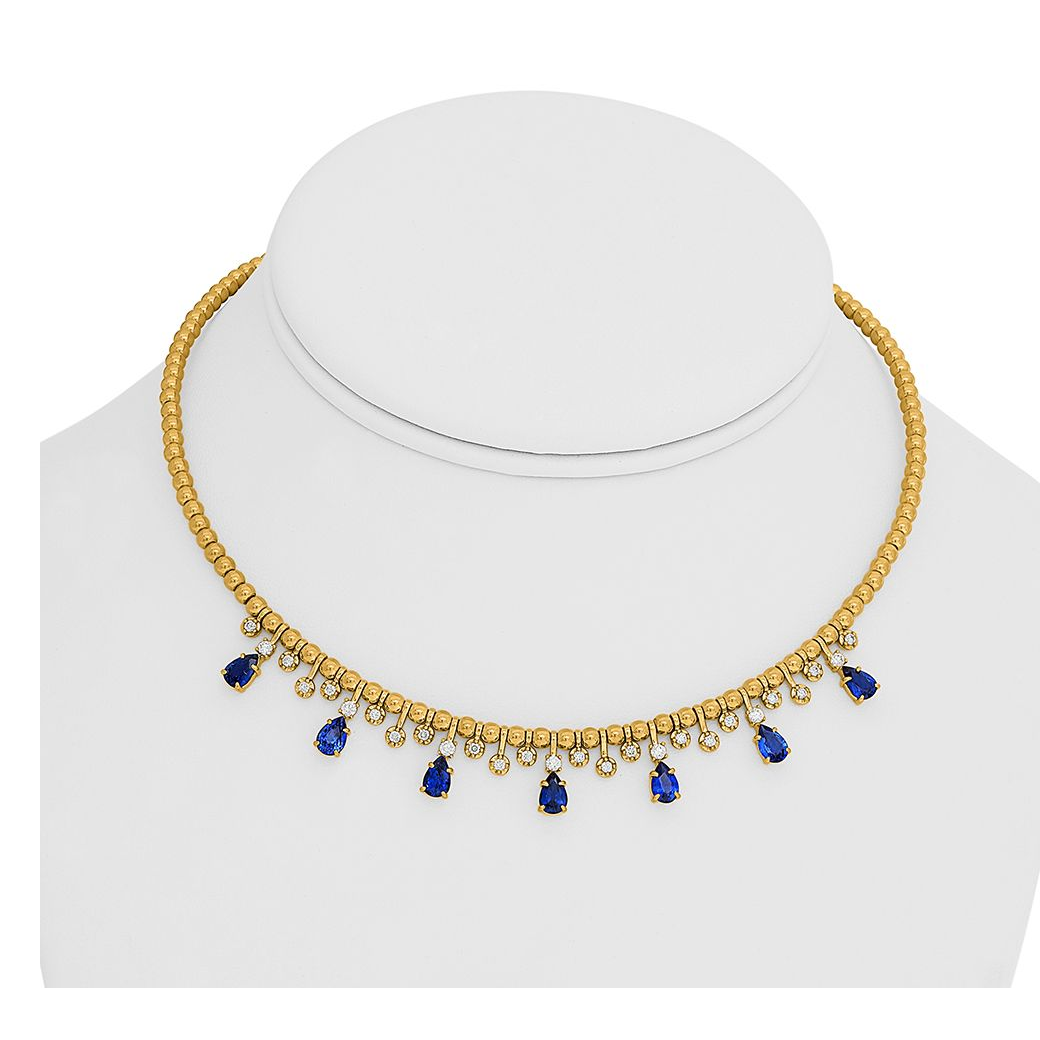 Pear Shape Sapphire Bangle — view 3