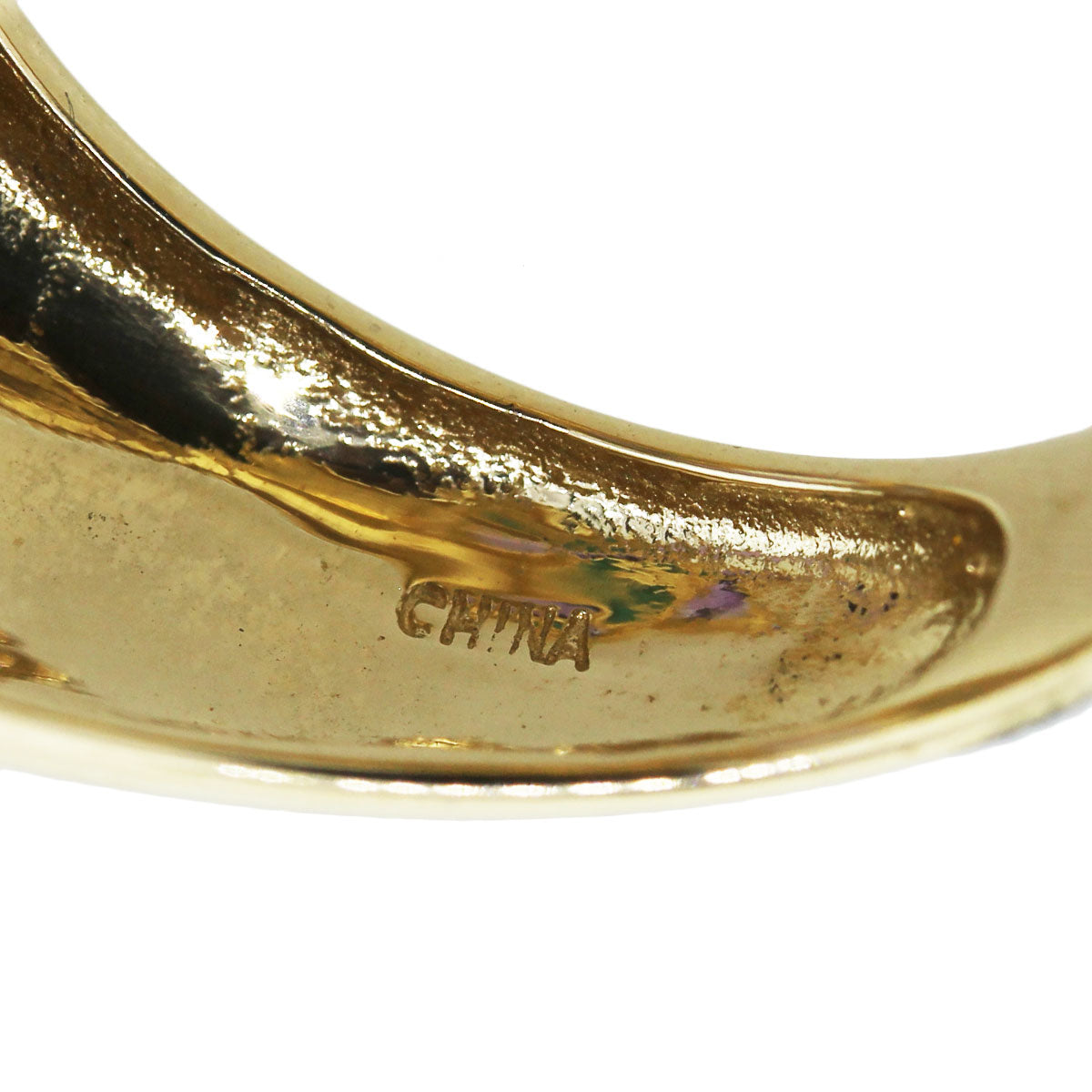 14k Yellow Gold Turquoise Amethyst Moonstone Ring