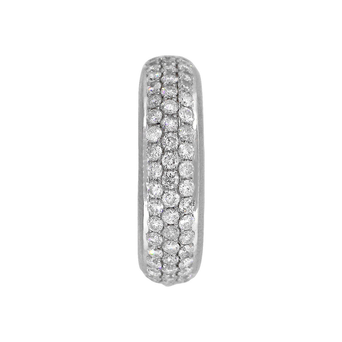 18k White Gold 1.95ctw Round Diamond Pave Eternity Band