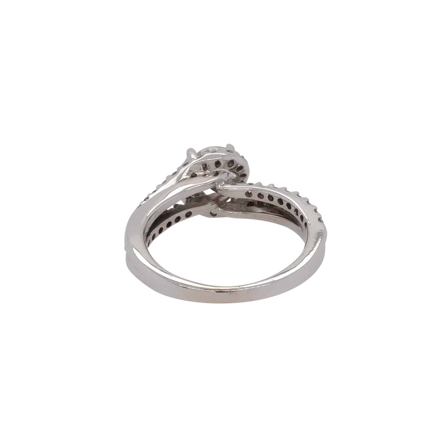 14k White Gold 0.55ctw Round Diamond Engagement Ring