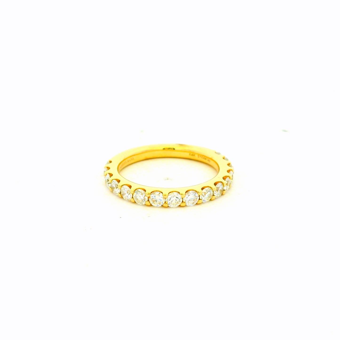 Gabriel & Co. 1.03ctw 14K Yellow Gold Shared Prong Diamond Wedding Band
