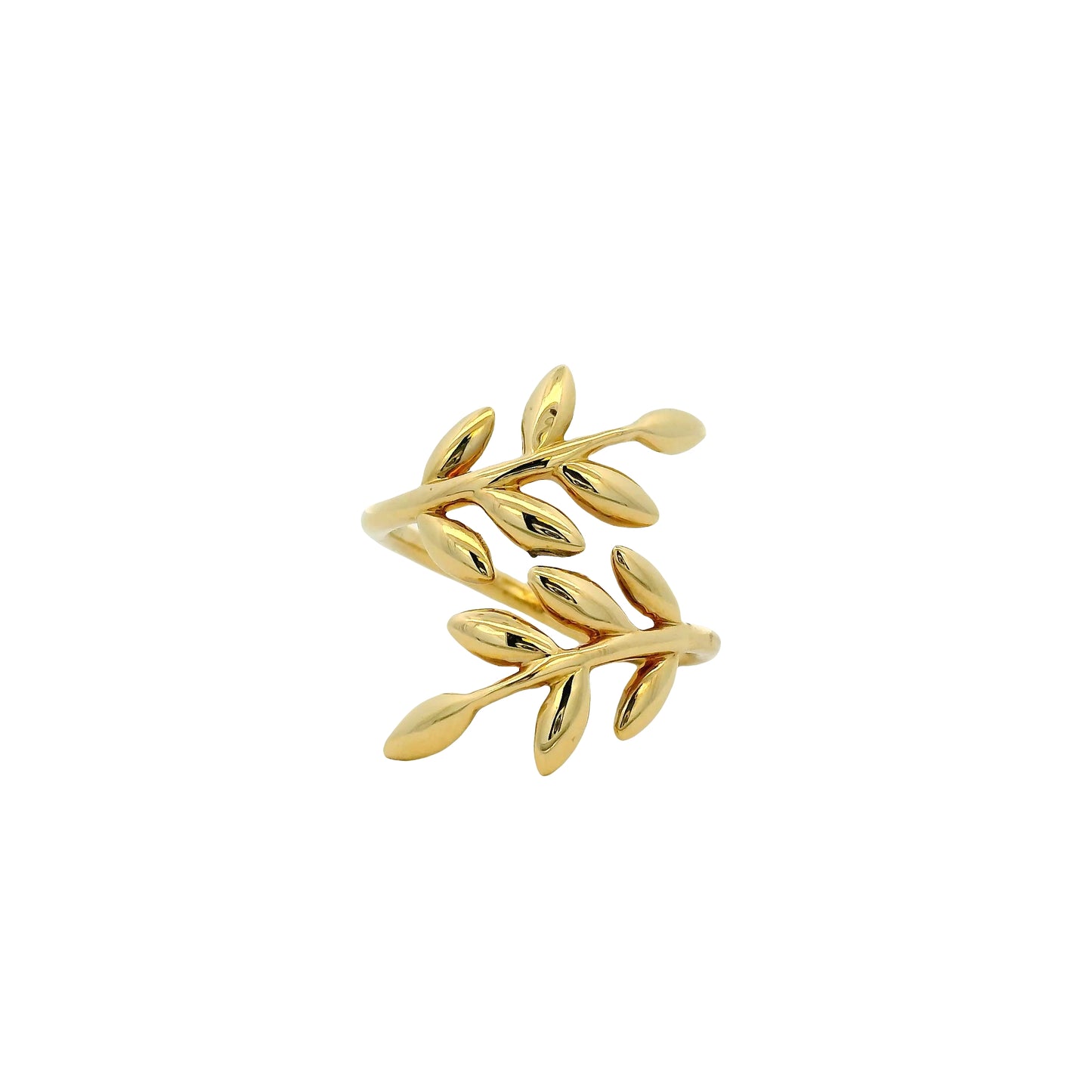 Gabriel & Co. 14k Yellow Gold Olive Leaf Bypass Ring