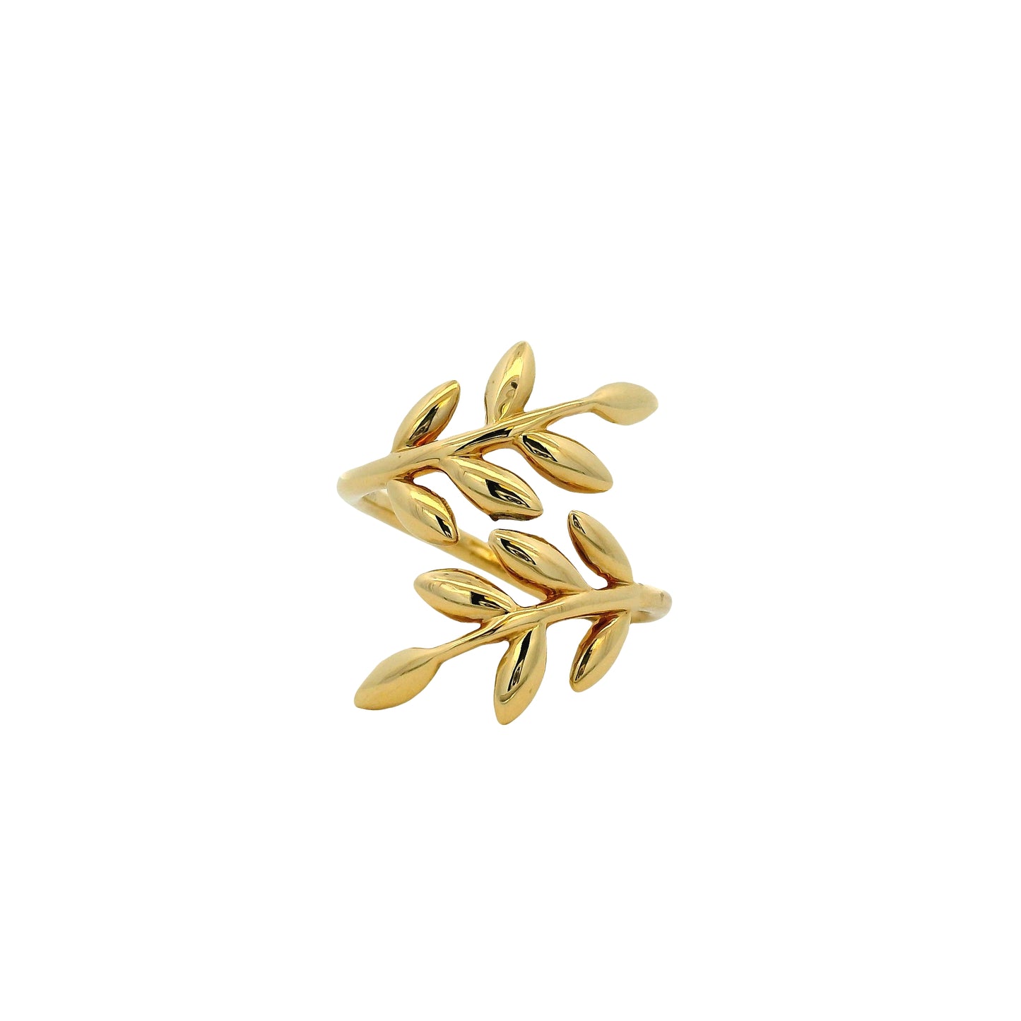Gabriel & Co. 14k Yellow Gold Olive Leaf Bypass Ring