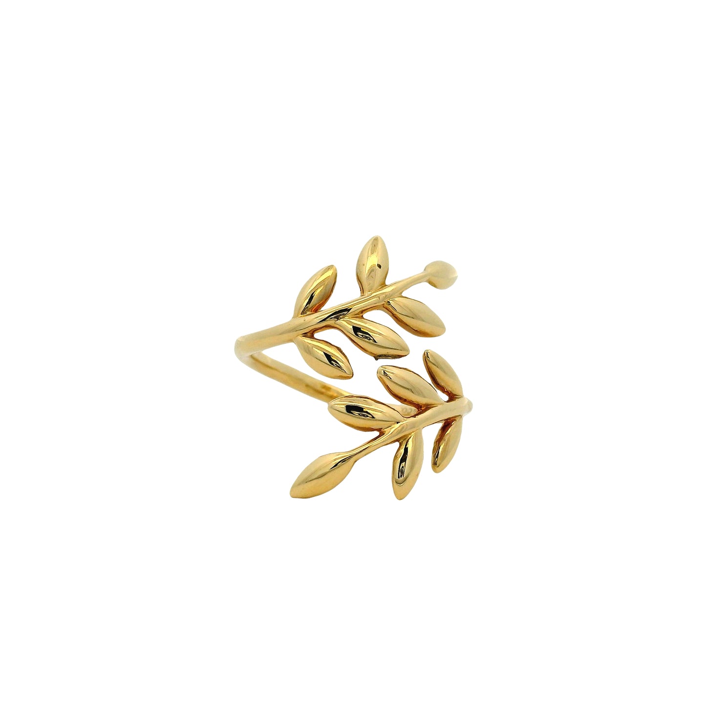 Gabriel & Co. 14k Yellow Gold Olive Leaf Bypass Ring