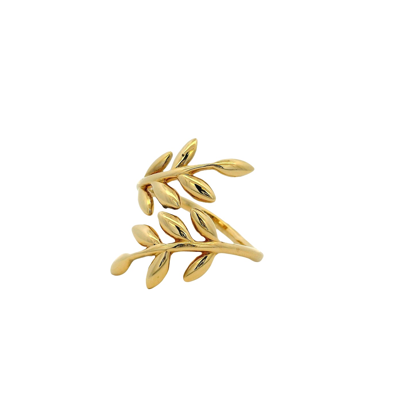 Gabriel & Co. 14k Yellow Gold Olive Leaf Bypass Ring