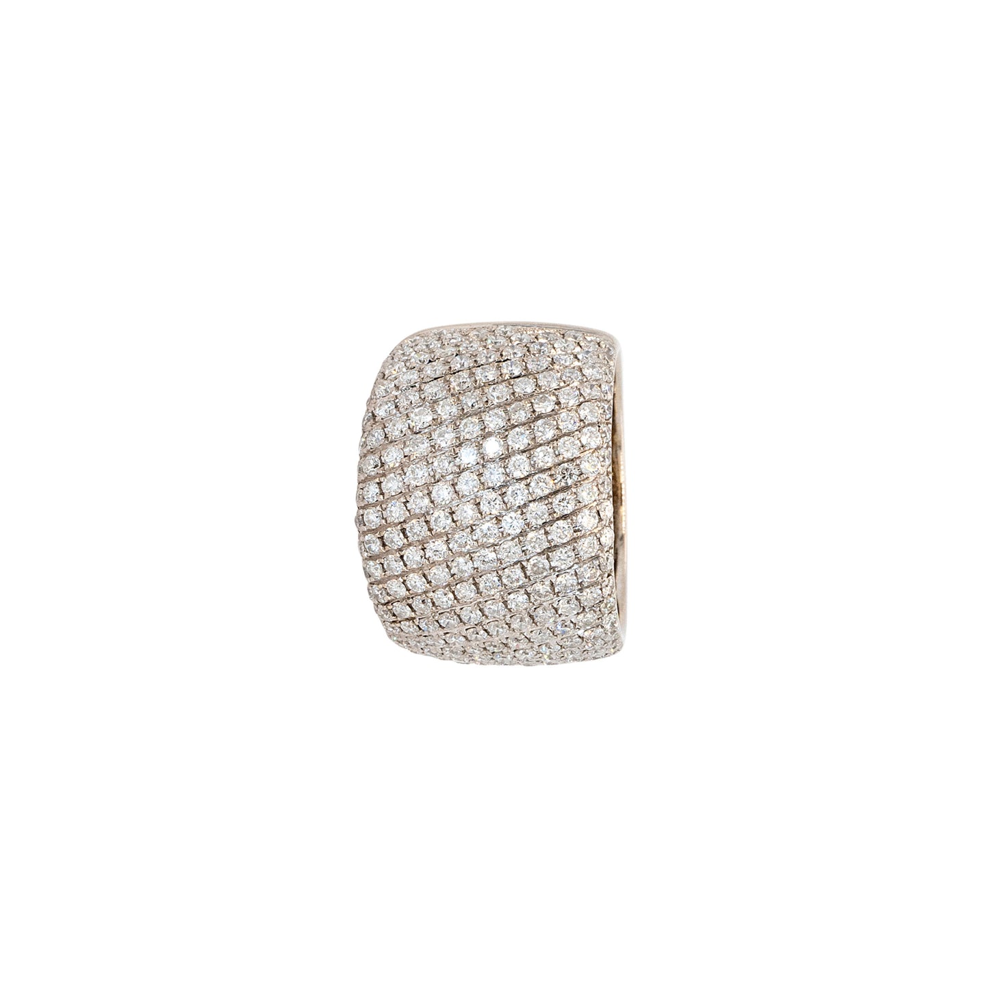 18k White Gold 2.35ctw Round Brilliant Natural Diamond Pave Ring
