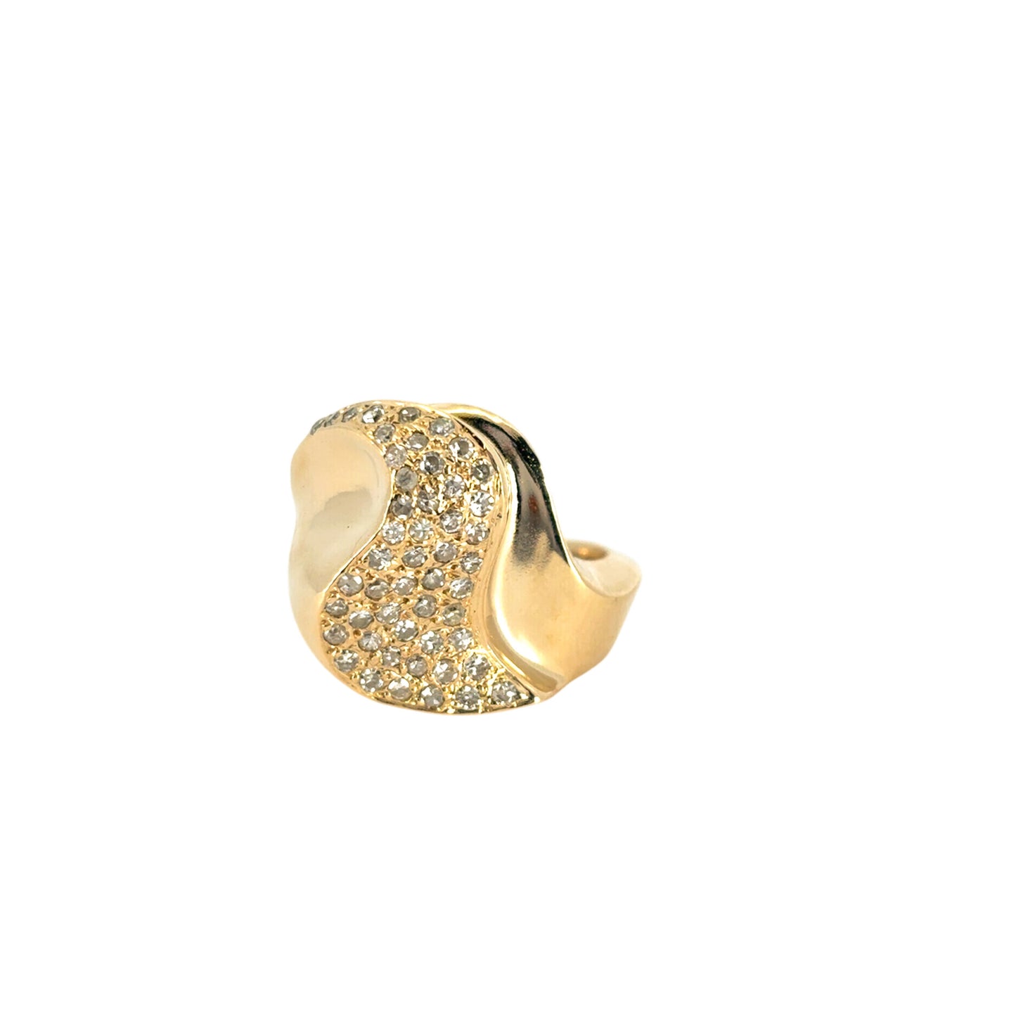 14k Yellow Gold Approximately 0.25ctw Natural Diamond Fashion Ring