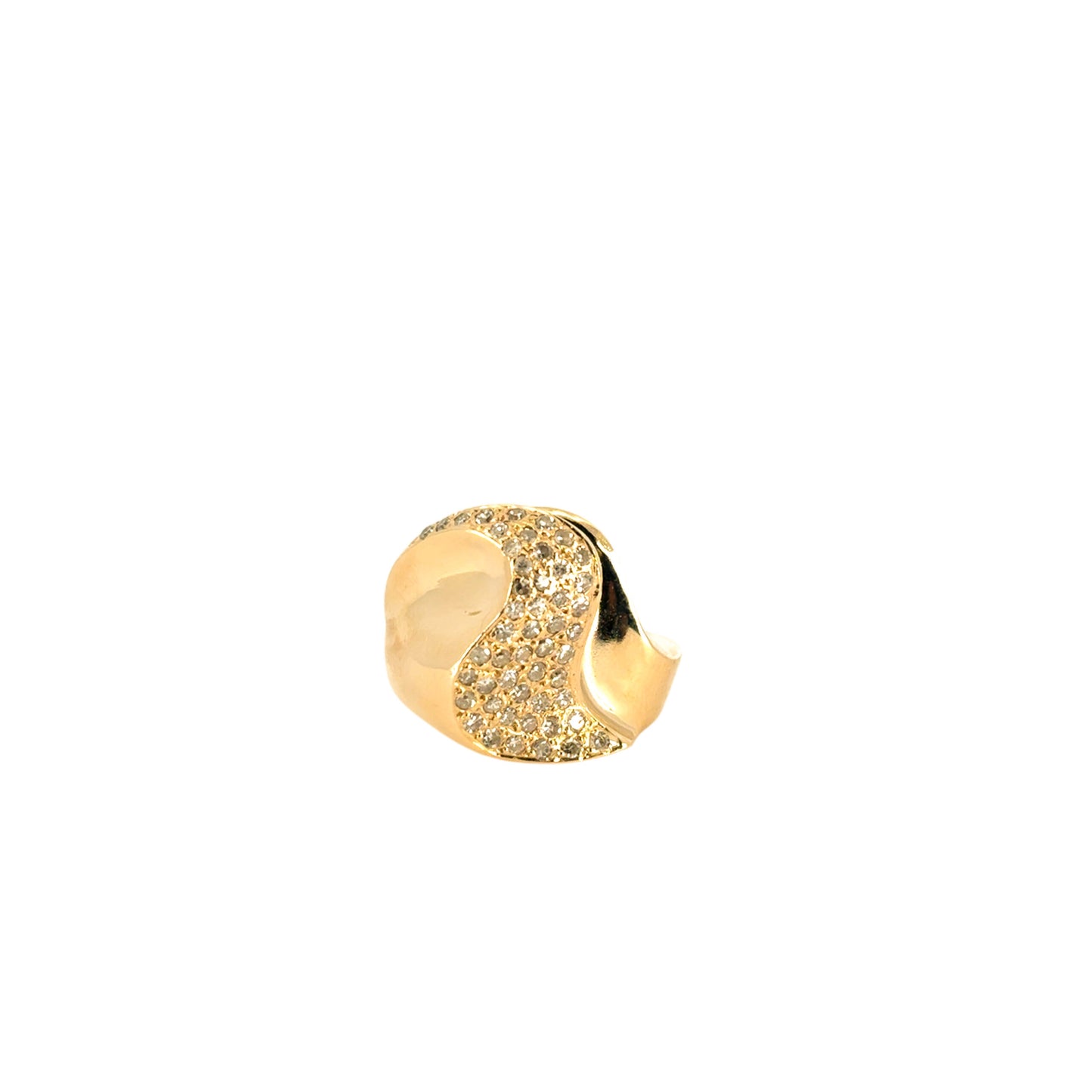 14k Yellow Gold Approximately 0.25ctw Natural Diamond Fashion Ring