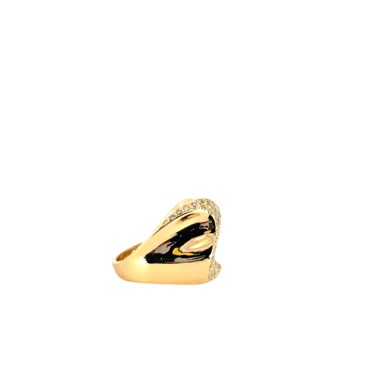 14k Yellow Gold Approximately 0.25ctw Natural Diamond Fashion Ring