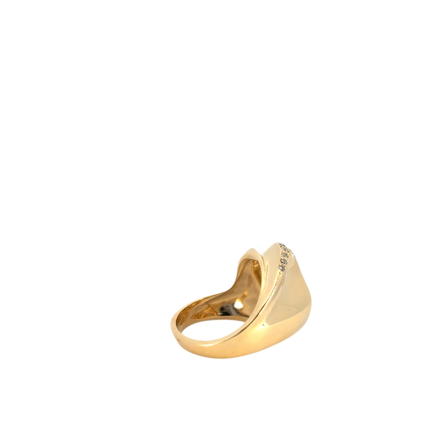 14k Yellow Gold Approximately 0.25ctw Natural Diamond Fashion Ring