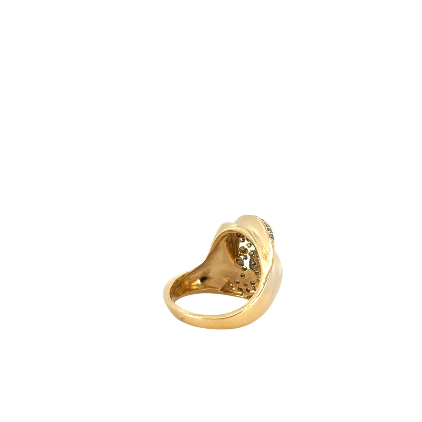 14k Yellow Gold Approximately 0.25ctw Natural Diamond Fashion Ring