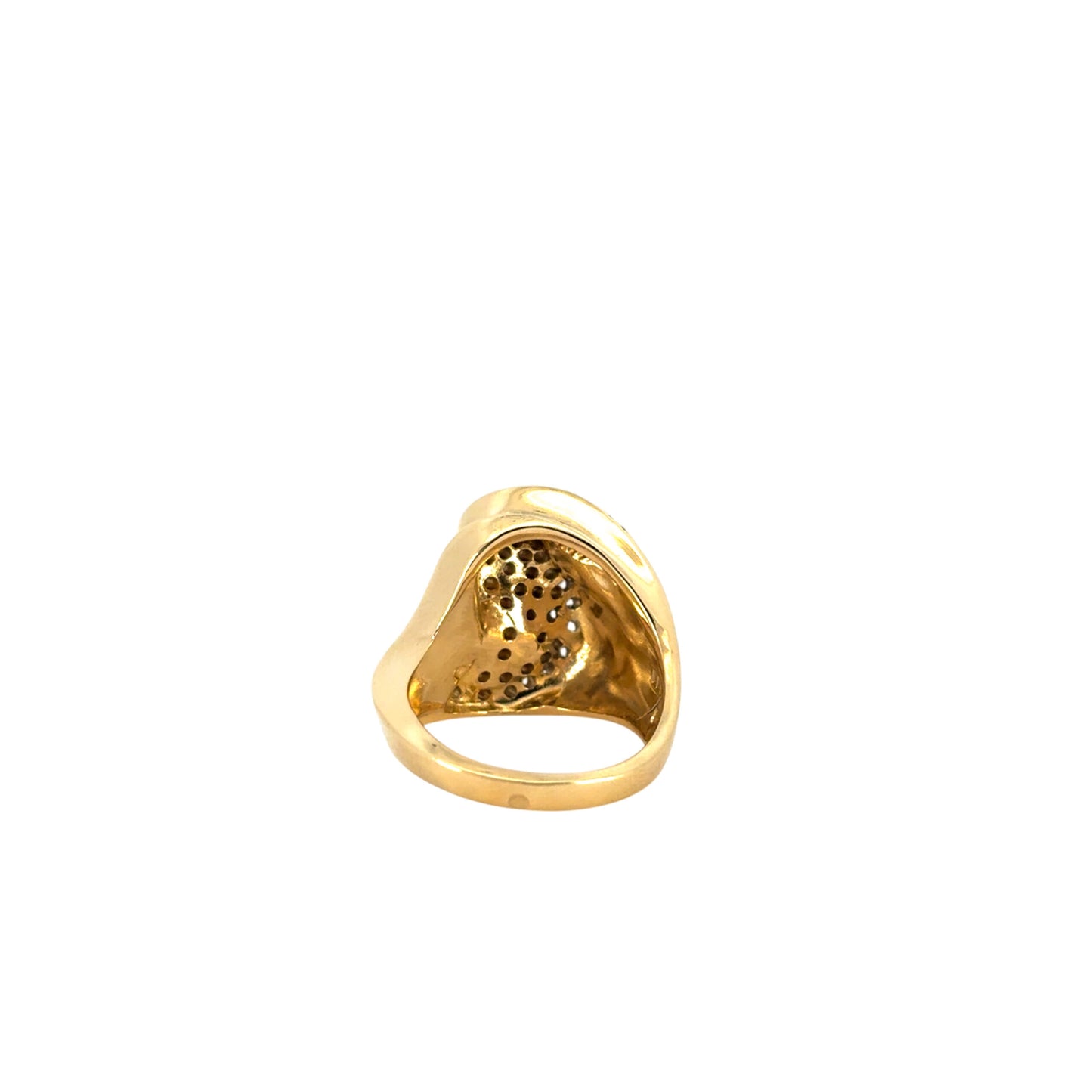 14k Yellow Gold Approximately 0.25ctw Natural Diamond Fashion Ring