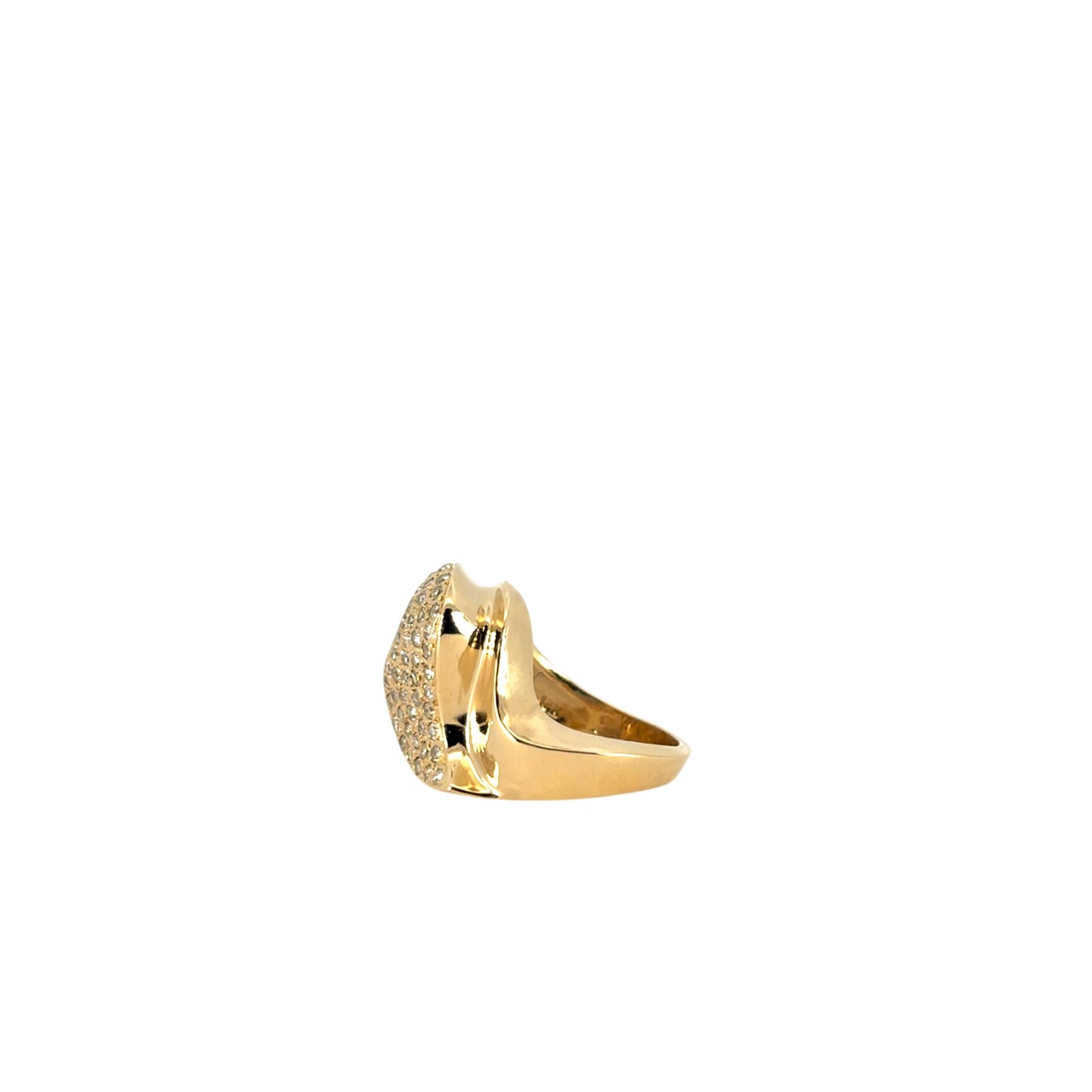 14k Yellow Gold Approximately 0.25ctw Natural Diamond Fashion Ring